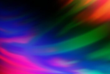 Dark Multicolor, Rainbow vector modern elegant background.