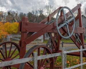old rusting farm equipment