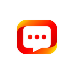 Fototapeta premium bubble chat live illustration vector logo template