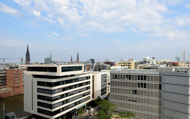 blick auf hamburg von der philharmonie, deutschland