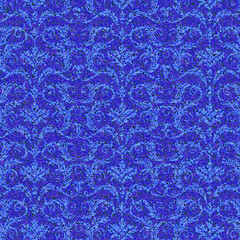 Floral background with mosaic pieces in shades of blue