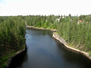 Fototapeta na wymiar The Saimaa canal, the surroundings of Lappeenranta, Finland