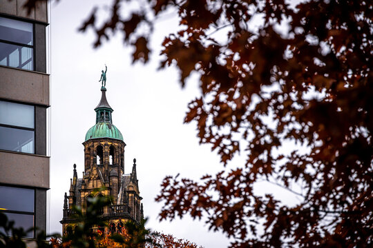 View Of Sheffield City Council And Sheffield Town Hall In Autumn