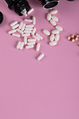 pills on pink