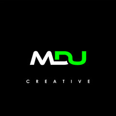 MDU Letter Initial Logo Design Template Vector Illustration	
