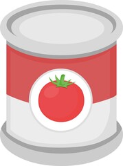 Vector illustration of a can of tomatoes