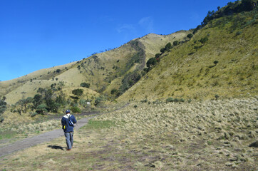 Fototapeta premium hiker in the mountains