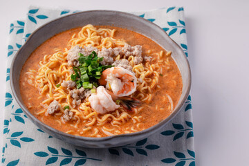 Instant noodles, Tom Yum Kung flavor, Creamy