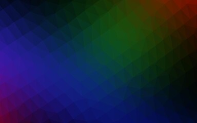 Dark Multicolor, Rainbow vector polygonal background.