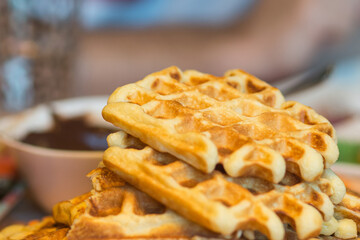 Home made Belgian waffles