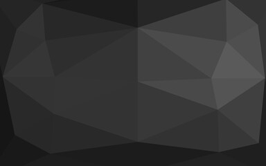 Dark Silver, Gray vector polygon abstract layout.