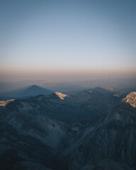 Sunrise from the top of the mountain.