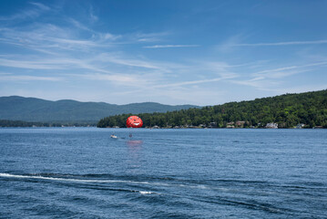 lake george new york summer parasailing
