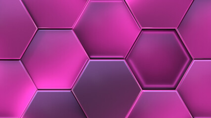 Beautiful pink background. Hexagonal cells. Design element.
