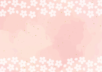 和風桜の背景イラスト