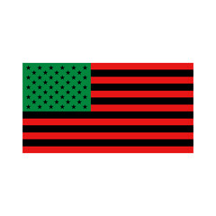 African American Flag vector isolated on white background. Black Lives Matter campaign symbol modern, simple, vector, icon for website design, mobile app, ui. Vector Illustration. 