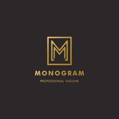 Letter M Monogram Logo Icon Tamplate Design