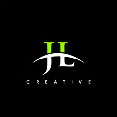 JL Letter Initial Logo Design Template Vector Illustration	
