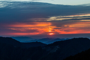 Various views of the mountains of Shimla