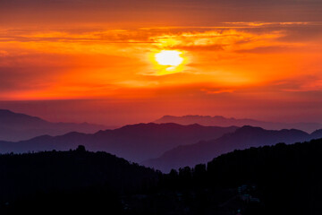 Various views of the mountains of Shimla