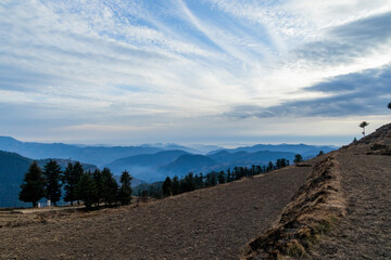 Various views of the mountains of Shimla