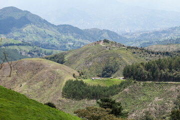 Fototapeta na wymiar San Antonio de Prado, Antioquia / Colombia; Beautiful natural landscape with mountains.