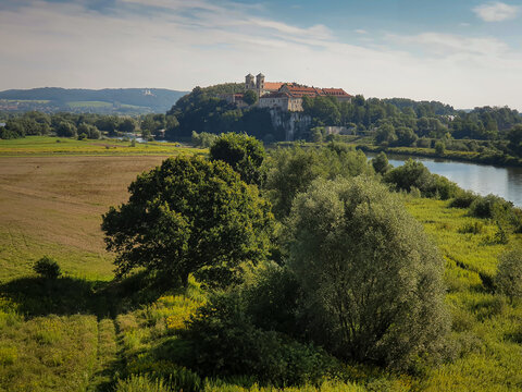 View on old benedictine abbey in Tyniec near Cracow