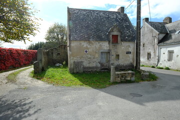 Fototapeta na wymiar Clis is a small village near Guérande near the slated marshs
