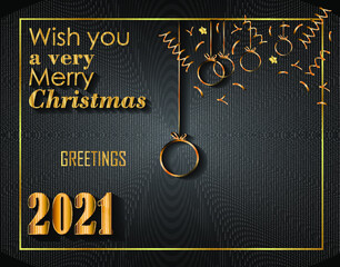 Fototapeta na wymiar 2021 Merry Christmas background for your seasonal invitations, festival posters, greetings cards. 