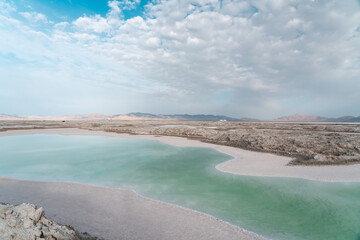 landscape with lake and mountains