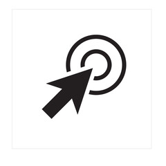 Click Circle and Arrow Black Logo Vector
