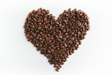 Obraz na płótnie Canvas Coffee love heart sign
