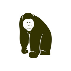 Orangutan logo design vector template, Illustration design Orangutan Monkey, Symbol Icon © shuttersport