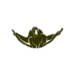 Orangutan logo design vector template, Illustration design Orangutan Monkey, Symbol Icon © shuttersport