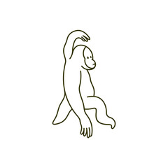 Orangutan logo design vector template, Illustration design Orangutan Monkey, Symbol Icon