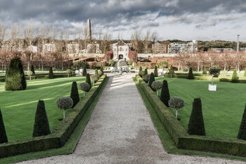 garden in the park of the city
