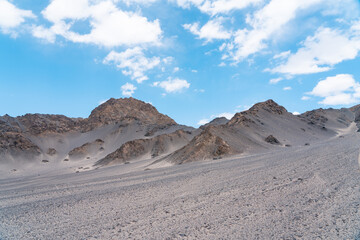 landscape that  clouds over the mountain in desert