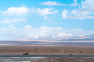 landscape with snow moutain