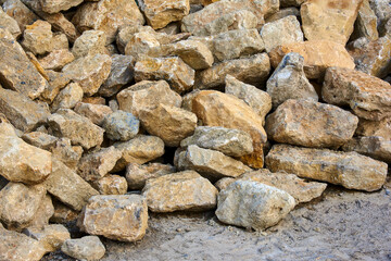 a pile of rocks on the ground