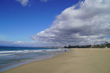 Torrance Beach coastline, Los Angeles County, August 2020 coastal zone