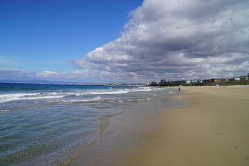 Torrance Beach coastline, Los Angeles County, August 2020 coastal zone