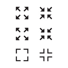 Full screen icon, flat design