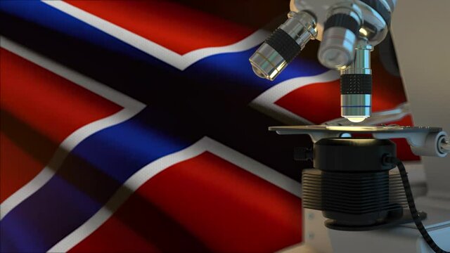 60FPS Novorossia science concept with flag  waving, UHD 4k 3d video background