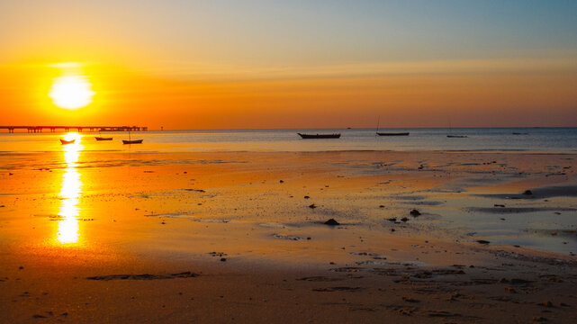 sunset at the beach