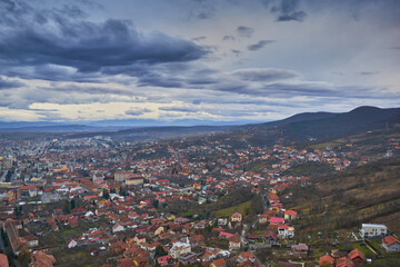 A view over the city Deva