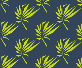Vector ornamental palm leaf decorative background. Vector pattern.