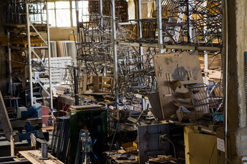 Factory of wooden and metal materials