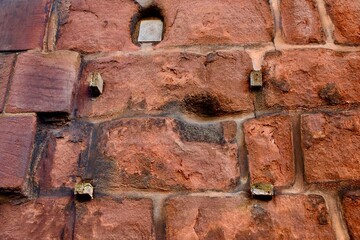 Old brick wall, Cook Street Gate, Coventry, UK