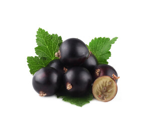 Currant berries isolated on white background