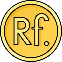 Maldivian rufiyaa coin icon, currency of the Maldives